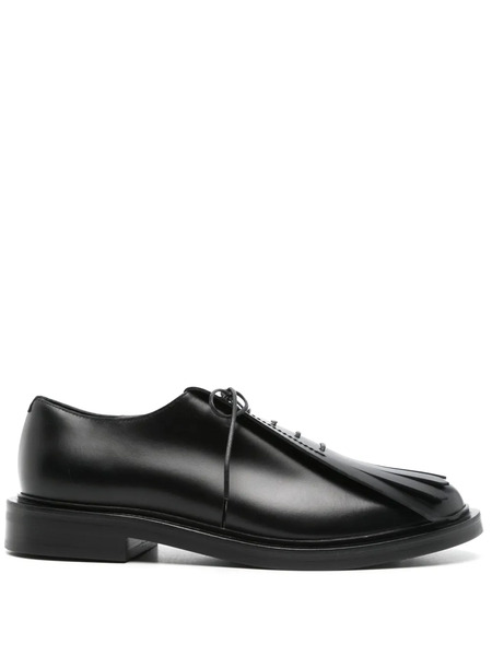  Max Mara Leather Oxford Shoes - Black 