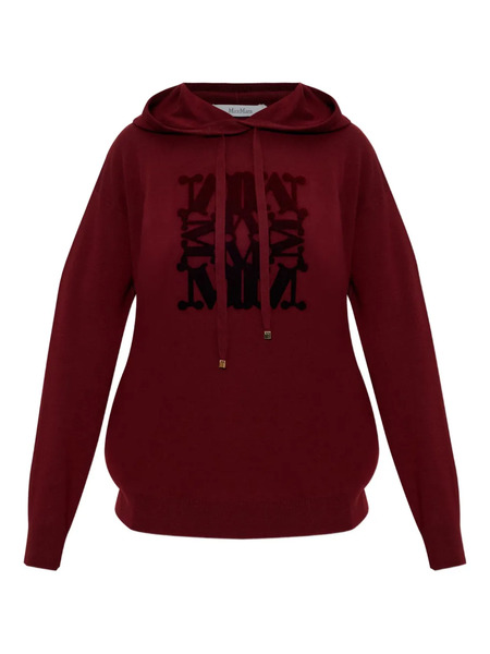  Max Mara Logo-detail Hooded Sweater - Red 