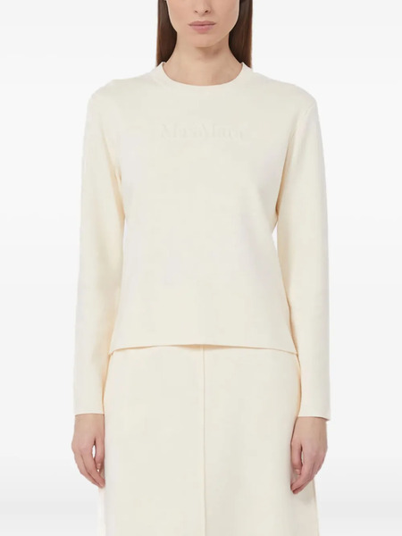  Max Mara Logo-embossed Sweater - Neutrals 