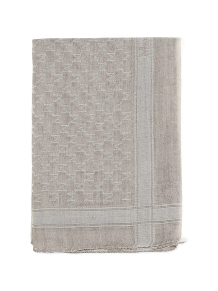  Max Mara Logo Pattern Scarf - Neutrals 