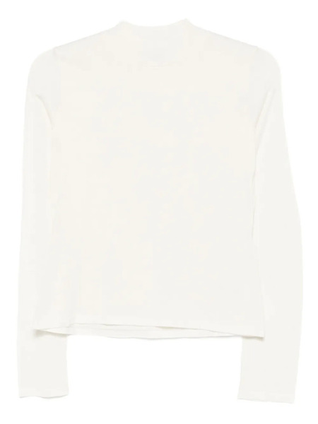  Max Mara Long-sleeve Silk T-shirt - White 