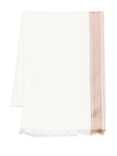  Max Mara Madre Scarf - White 