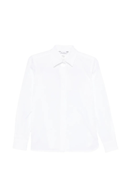  Max Mara Maroso Collared Cotton Shirt - White 