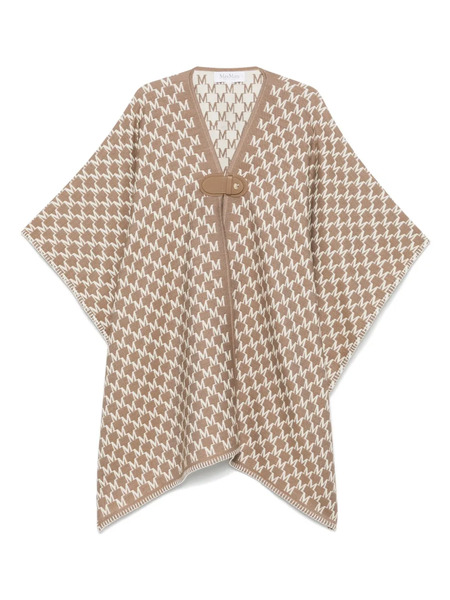  Max Mara Monogram-pattern Cape - Brown 