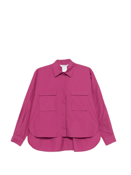  Max Mara Mtenue Flap Pockets Curved Hem Shirt - Pink 