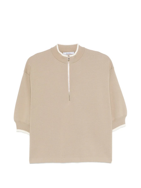  Max Mara Mxmorafo Half-zip Sweater - Neutrals 