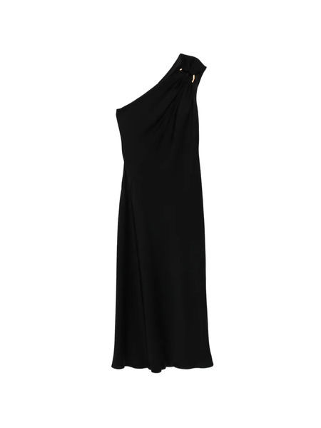  Max Mara One-shoulder Draped Maxi Dress - Black 
