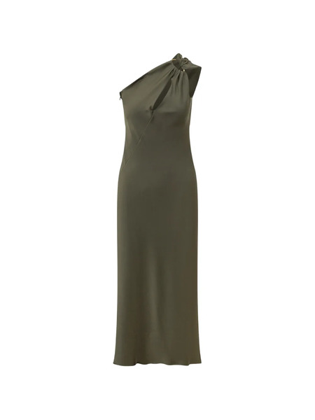  Max Mara One-shoulder Knotted Midi Dress - Green 