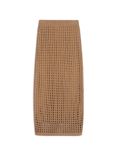  Max Mara Openwork Knitted Skirt - Neutrals 