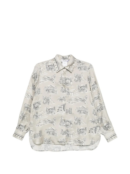  Max Mara Patterned Buttoned Shirt - Neutrals 