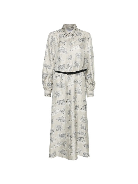  Max Mara Patterned Shirt Dress - Grey 