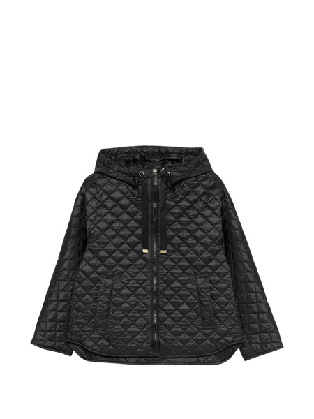  Max Mara Quilted Hooded Jacket - Black 