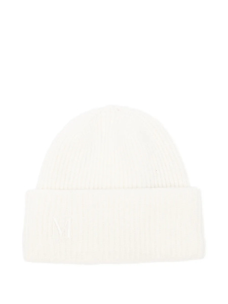  Max Mara Ribbed Beanie - White 
