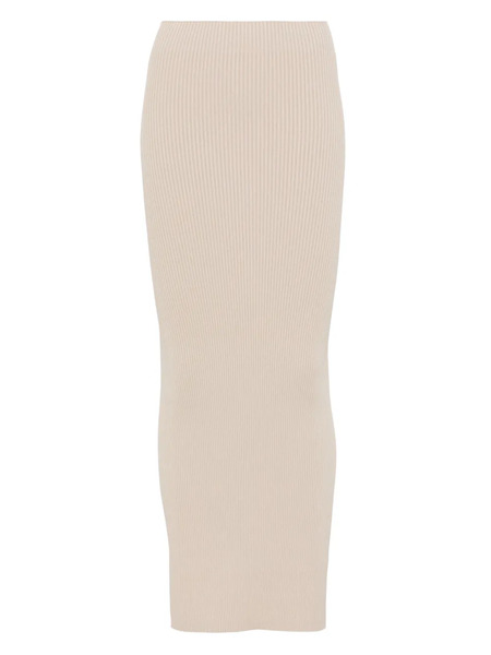  Max Mara Ribbed Midi Skirt - Neutrals 