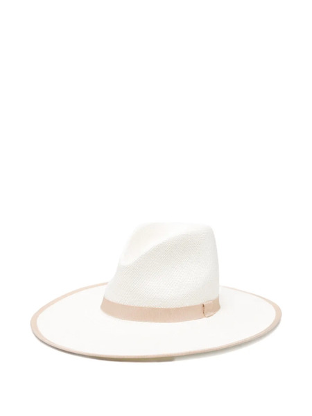  Max Mara Ribbon Trim Hat - White 