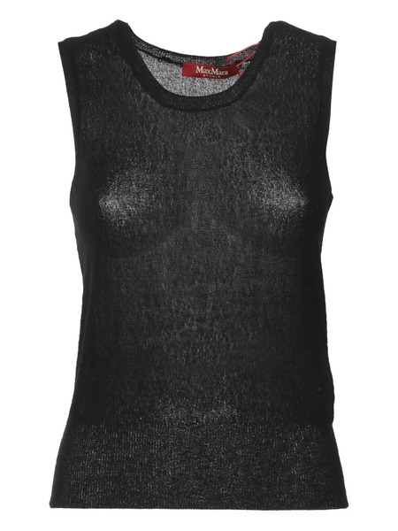  Max Mara Round-neck Sleeveless Top - Black 