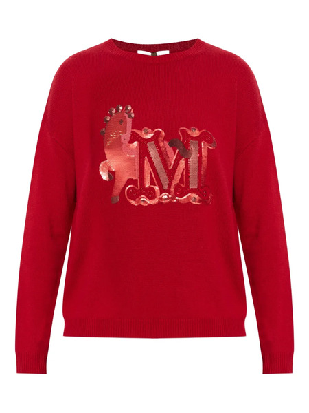  Max Mara Sequin-embellished Sweater - Red 