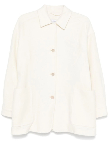  Max Mara Single-breasted Coat - White 
