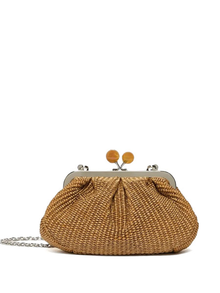  Max Mara Small Pasticcino Woven Raffia-effect Sphere Tote Bag - Brown 