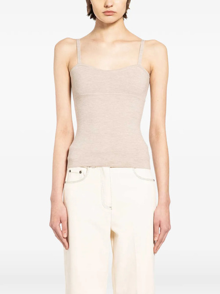  Max Mara Spaghetti-straps Tank Top - Neutrals 