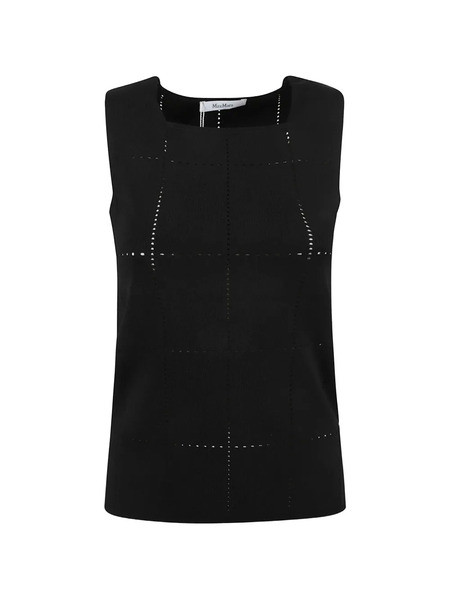  Max Mara Square-neck Tank Top - Black 