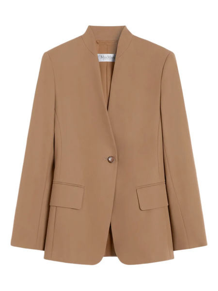  Max Mara Stand-collar Single-button Jacket - Brown 