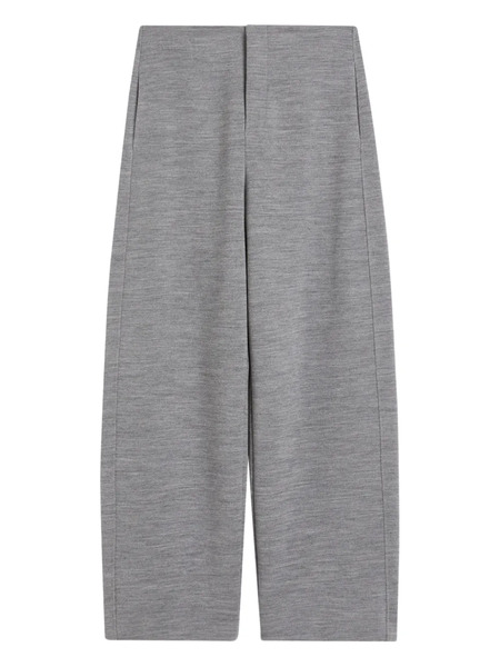  Max Mara Stitch-detail Side-pocket Cropped Trousers - Grey 