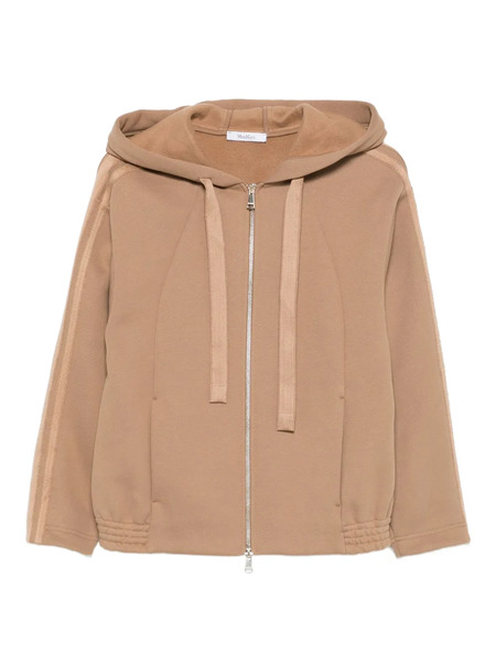  Max Mara Stripe-detail Zip-up Hoodie - Brown 