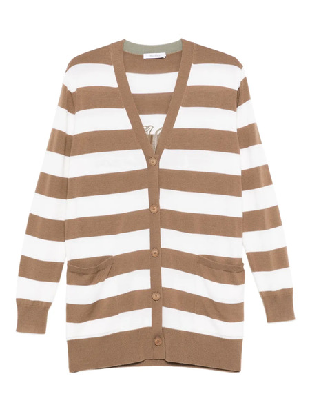  Max Mara Striped Cardigan - Brown 