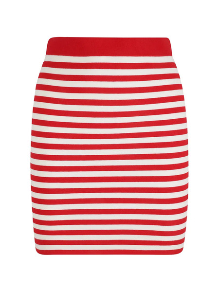  Max Mara Striped Mini Skirt - Red 