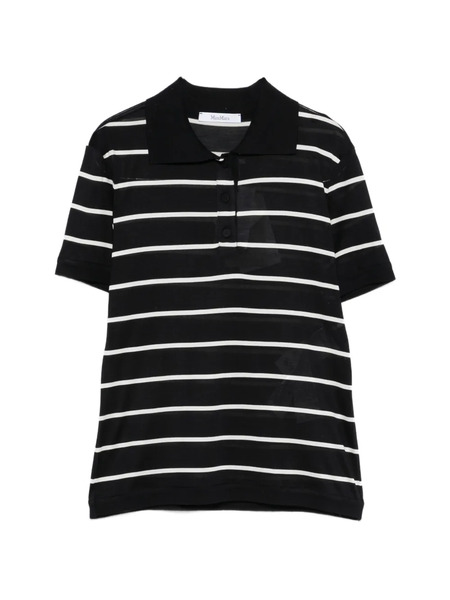  Max Mara Striped Polo Top - Blue 