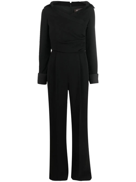  Max Mara Tailored Draped-detail Jumpsuit - Black 