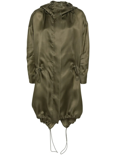  Max Mara Tambuto Organza Midi Coat - Green 
