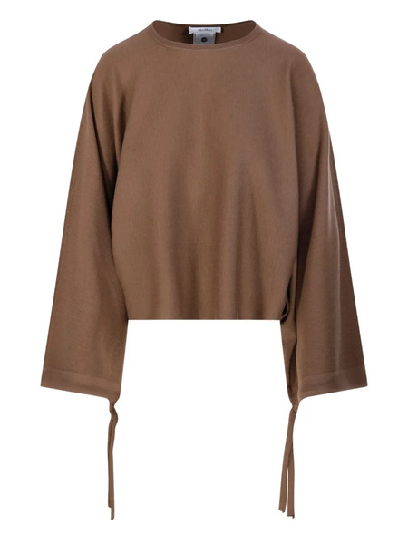  Max Mara Tie-detail Sweatshirt - Brown 