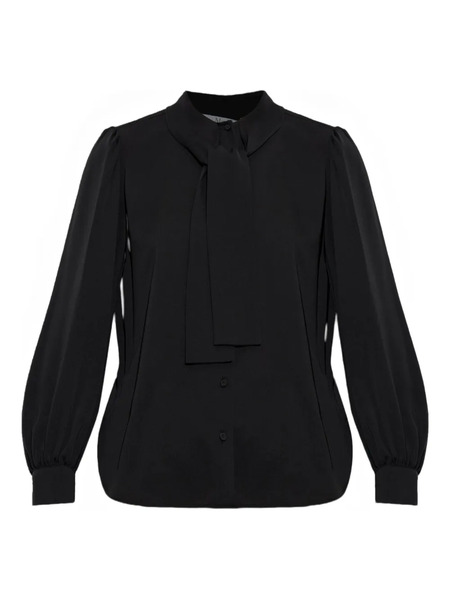  Max Mara Tie-fastening Puff-sleeve Blouse - Black 