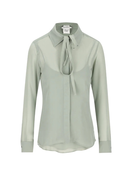  Max Mara Tie-neck Top - Green 