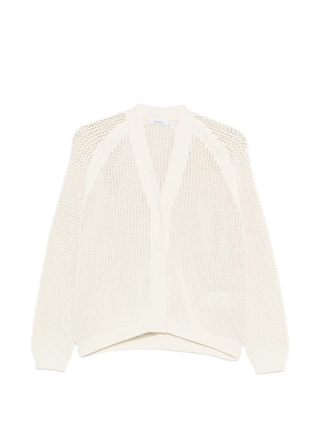  Max Mara V-neck Button Cardigan - White 