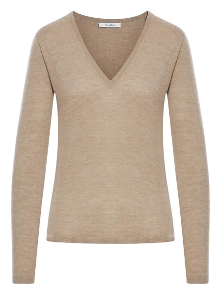  Max Mara V-neck Top - Neutrals 