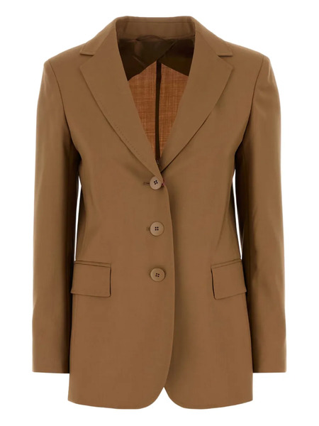  Max Mara Virgin Wool Single-breasted Blazer - Brown 