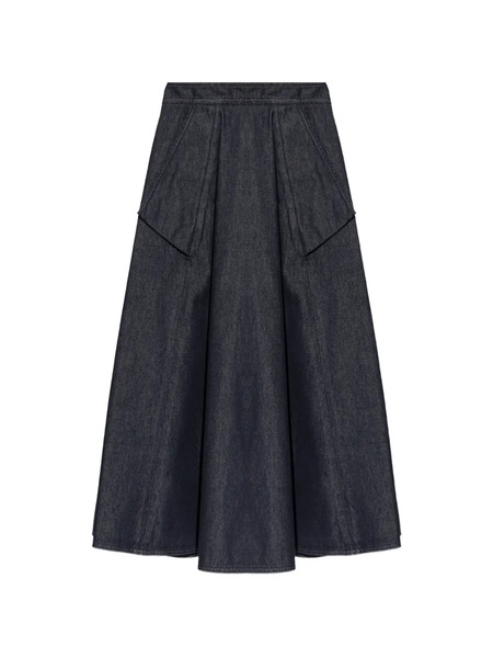  Max Mara Visone Midi Skirt - Blue 