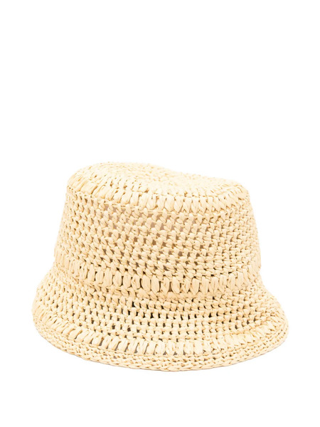  Max Mara Woven Bucket Hat - Neutrals 
