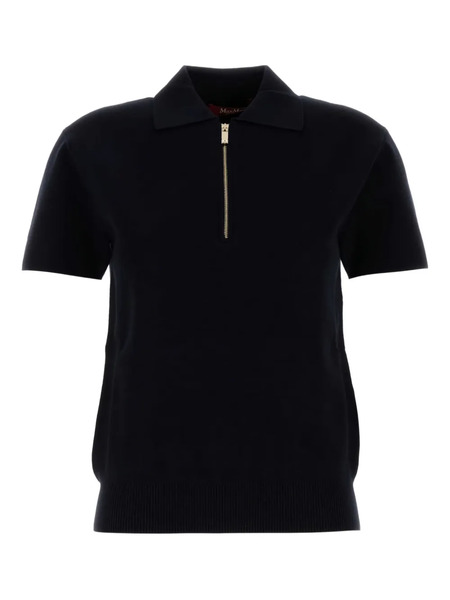  Max Mara Zip-neck Polo Shirt - Blue 