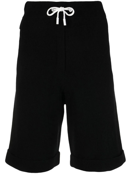  Max & Moi Rib-knit Merino Blend Shorts - Black 