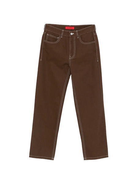  Max&co. Kids Contrast-stitch Jeans - Brown 