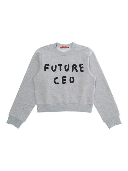  Max&co. Kids Crew-neck Graphic-print Sweatshirt - Grey 