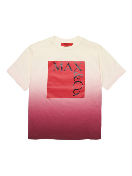  Max&co. Kids Gradient-print Logo T-shirt - Neutrals 