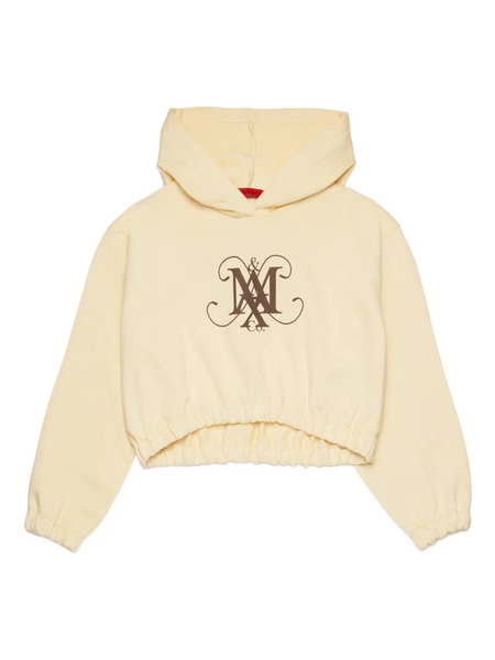  Max&co. Kids Logo Cropped Hoodie - Neutrals 