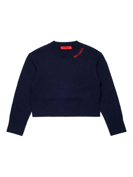  Max&co. Kids Logo-embroidered Jumper - Blue 