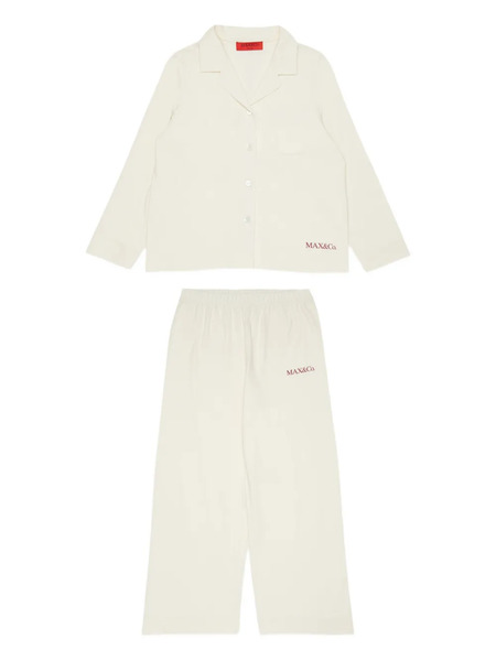  Max&co. Kids Logo-lettering Pajamas - White 