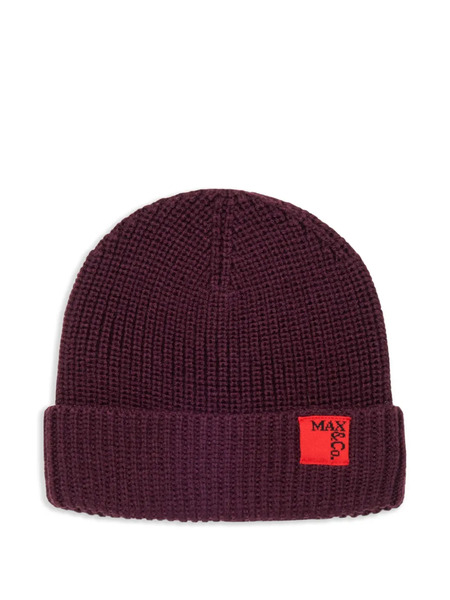  Max&co. Kids Logo-patch Beanie - Red 